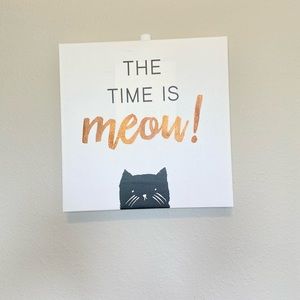 NWT Anthropology The Time is MEOW Wall Sign